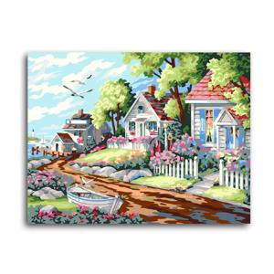 [해외]DIY명화그리기 대형 유화 아크릴화 쉬운그림 캔버스 색칠 풍경화 유럽 바다 현관
