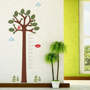 우드스티커 쑥쑥키재기나무 컬러완제품 아이방 아기방 인테리어