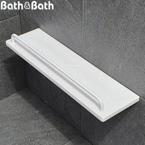 BB-114 W (G-W) 일자선반300 인조대리석_욕실 화장실 벽 세면대 샤워 타공 수납