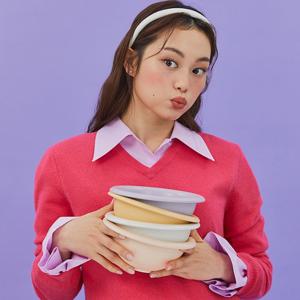 [1+1] 도자기 그릇 샐러드볼 파스타볼 시리얼볼 요거트볼 17cm