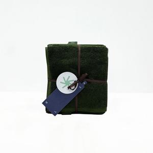 Deep Forest Khaki - Face Towel 4P SET