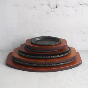 MSC 무쇠 코팅법랑 타원 스테이크 철판 무광 5size