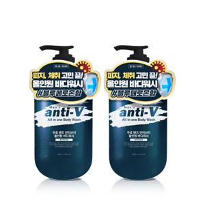 맨즈 안티브이 올인원 바디워시 블루페로몬향 510ml 1+1