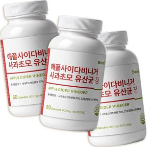 애플사이다비니거 사과초모 유산균 정 치커리뿌리 와사비잎 배합 60정 3팩