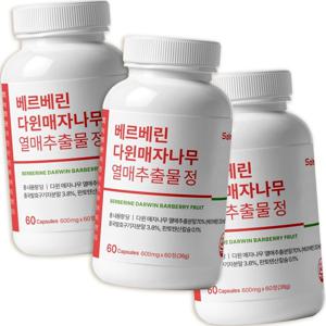 베르베린 다윈매자나무 열매추출물 정 홍국 로즈힙 링곤베리 배합 60정 3팩