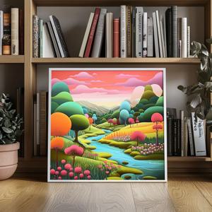 몽환적인계곡 그림 알루미늄액자 자연 풍경 힐링 카페 거실 원룸 대형 인테리어 액자