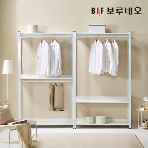 아이든 시스템 행거 철제 드레스룸 2400 P 옷행거 세트