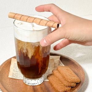 하이볼잔 홈카페 예쁜 맥주잔 물컵 아이스 커피잔 굽 유리컵(하이) 단품 1P