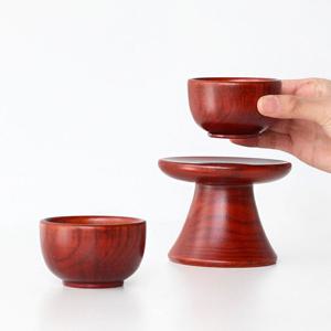 국산 옻칠 제사용 술잔 + 받침 세트 ( 명절 원목 잔대 차례상 성묘제기 제기 제수용품 )
