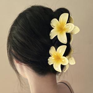하와이꽃 집게핀 머리핀 미니 헤어 집게 악세사리 여행 플라워 휴양지 셀프웨딩 촬영소품