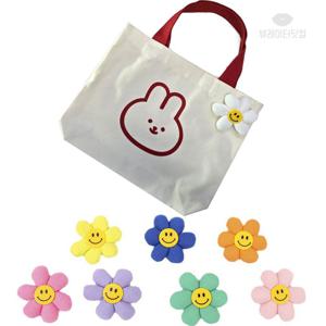 스마일 플라워 귀여운 브로치 캐릭터 뱃지 가방 브롯지 브로치 빼찌