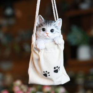 에코백 빼꼼 걸이 고양이 소품  (2컬러)