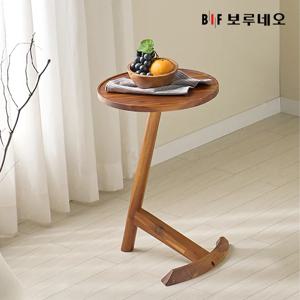 앳홈 위즈 원목 원형 사이드테이블 협탁(고무나무,아카시아)