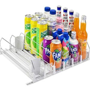 고급형 냉장고 편의점 정리 캔 음료 음료수 디스펜서 트레이 5구