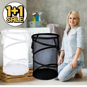 접이식빨래바구니 틈새 이동식 세탁바구니 1+1