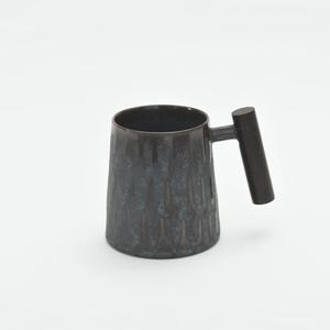 고원 계수나무 머그컵 500ml 러스트 해머무늬 도자기 머그잔