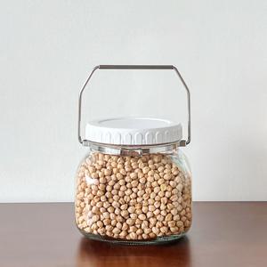 미르 갤런 담금주 눈금 유리병 스크류캡 스텐손잡이 사각 2400ml