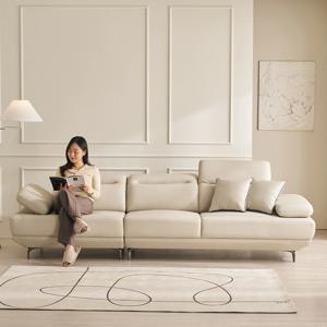 [리퍼]바온 4인 무빙헤드레스트 가죽 소파 2color