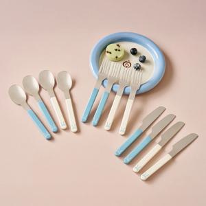 슈가타르트 리본 커트러리 디저트세트 12P 블루크림