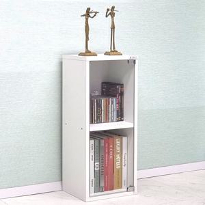 모던696 장식장 유리문 2단 수납장 피규어 진열장 책장 틈새장 30cm