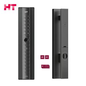 현대HT TDL-A5001F 지문인식 바로잠김 핸들고정 도어락 카드키 번호키 현관문도어락