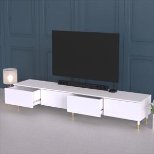 티토스 심플 디자인 4서랍 TV거실장 폭 2000