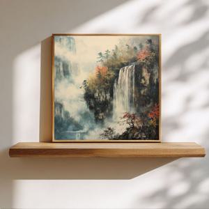 안개 폭포 그림 알루미늄 액자 물 여름 재물운 사업운 번창 인테리어 액자