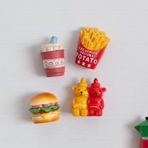 미니어처 냉장고 자석 햄버거세트 4P
