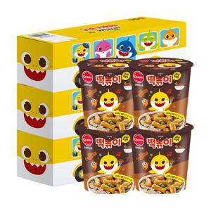 핑크퐁 아기상어 떡볶이 고소한짜장맛 버스팩 (116g*4개입) 3개