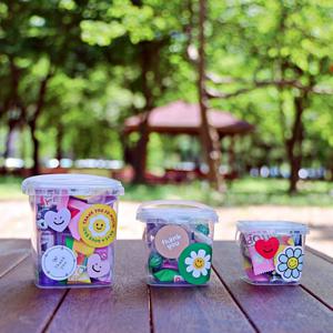 투명 손잡이 바스켓 구디백 포장 용기 사각 케이스 쿠키통