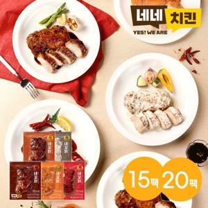 네네치킨 네꼬닭 순살 닭다리 100g 5종 15팩/20팩