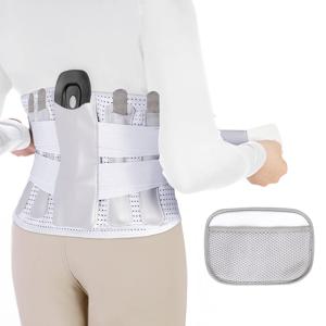 이중압박 허리 보호대 복대 메쉬 찜질패드 포함 지지력 조절 경량