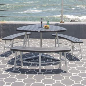 솔라 PP 대형 마당 정원 테라스 6인용 야외테이블세트 2colors