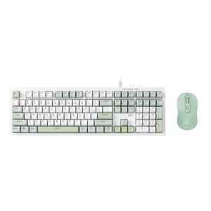 오피스프로 OPS70 사일런스 M RGB 무소음 방수 키보드 마우스세트 그린위치 CR1