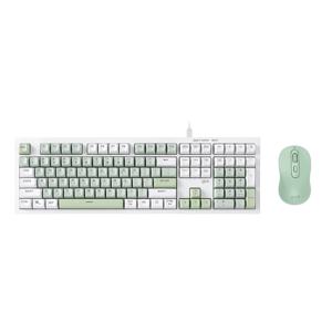 오피스프로 OPS70 사일런스 M RGB 무소음 방수 키보드 마우스세트 그린위치 CR2