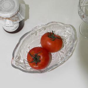베리 타원 글라스 볼 400ml 오발 디저트볼 유리 빙수 그릇