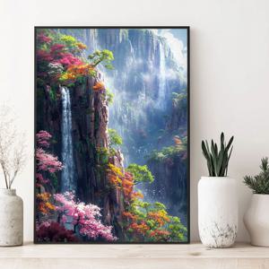 정원 폭포 그림 알루미늄 액자 물 여름 재물운 인테리어 액자