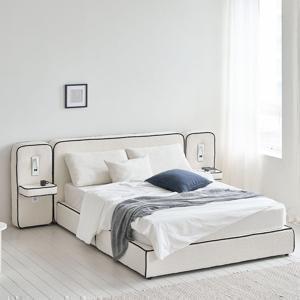 [단독](쿠션증정) 허그 부클레 패브릭 호텔 침대 프레임 SS/Q/K/LK/CK