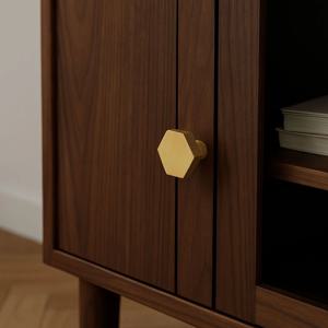 황동 육각 가구손잡이  1구손잡이 문고리 서랍장 거실장 싱크대 고급 인테리어 가구DIY