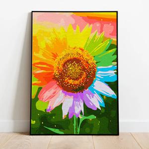 명화그리기 레인보우 해바라기 캔버스페인팅 DIY 유화그림 직장인취미