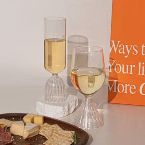 [쇼핑백 증정] 투투 글라스 와인잔 샴페인1p + 화이트와인1p (2p세트)