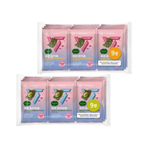 비비고 x 세븐틴 돌김 참기름 4g 9입 x1개+올리브유 4g 9입 x1개 (총 18봉)