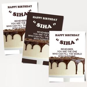 파티 포스터 생일 셀프 촬영 소품 HAPPY BIRTHDAY 초코케이크