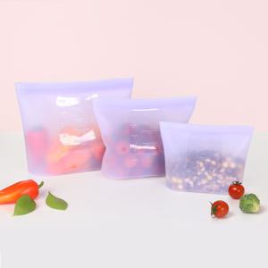 실리콘 지퍼백 다회용 소분 푸드백 냉장고정리 실리콘팩 3P세트