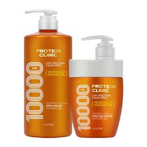 엘라스틴 프로틴클리닉 고영양샴푸 1000ml 1개 + 트리트먼트 700ml 1개