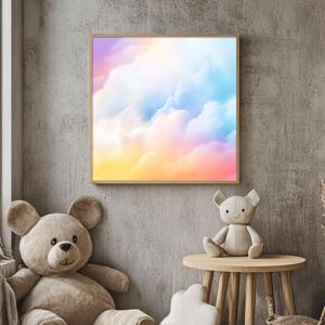 뭉게빛깔 그림 알루미늄액자 어린이 아이 놀이 방 카페 하늘 구름 대형 인테리어 액자