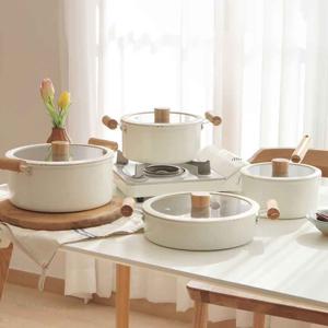 플랜팟 크림화이트 인덕션 냄비 -4종 세트