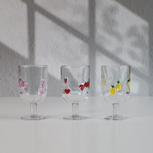 레트로 입체 심볼 고블렛유리잔 8type