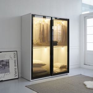 E0 벨루스 강화유리 슬라이딩옷장 1200~2200 미닫이 키큰장 장롱