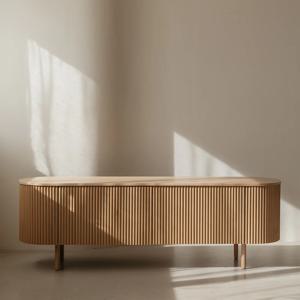 블레어 거실장 TV다이 장식장 높은다리 오크